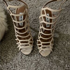 Steve Madden Nude Strappy Heels
